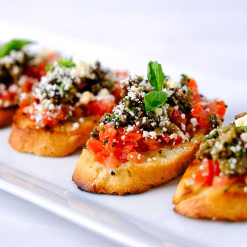 Tomato and Olive Tapenade Bruschetta